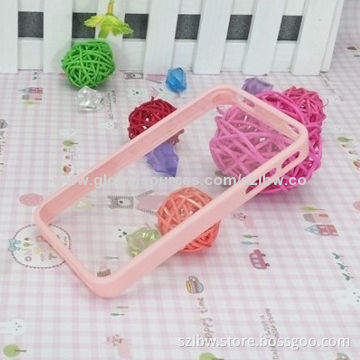 TPU Magenta Frame Transparent Protective Cover for iPhone 5/5S, Lightweight and Stylish Design